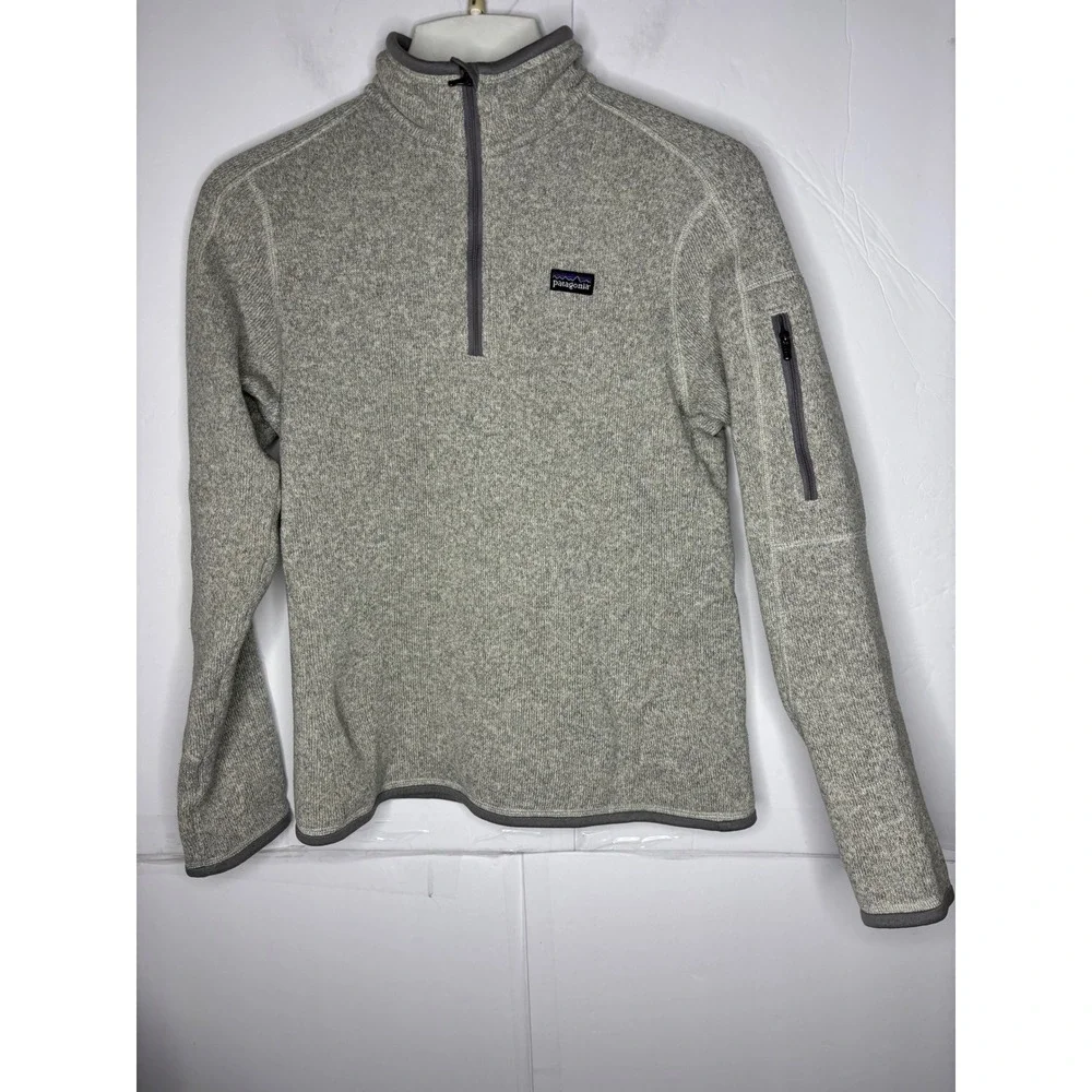 Patagonia Better Sweater 1/4‎ Zip Fleece Pullover Heather Gray Womens Small